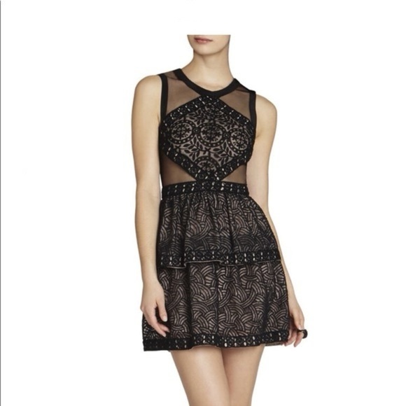 BCBGMaxAzria Dresses & Skirts - BCBG MaxAzria Joselyn Black Lace Sleeveless Cocktail Dress – Size 2